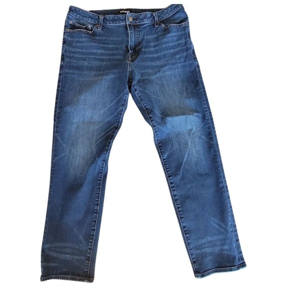 MEN EXPRESS JEANS Slim Dark Wash 4-Way Hyper Stretch Jeans - Picture 2 of 14